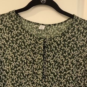 Patterned Long Sleeved Maxi Dress